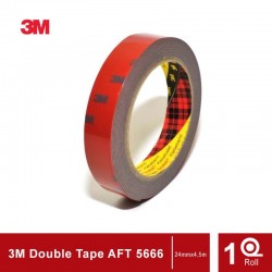 3M AFT Acrylic Foam Tape 5666 tebal (1.1 mm) size (24mm x 4.5m) - Jual Double Tape Mobil Merk 3M Asli dg Harga Murah
