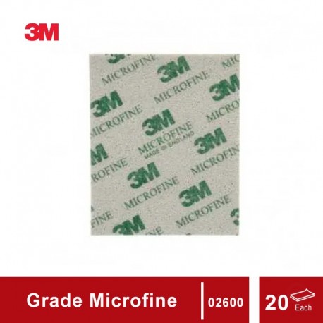 3M Sanding Sponge grade Microfine, size: 4 1/2 in X 5 1/2 in , 20 sponges/box