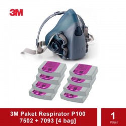 Paket 3M™ 7093 Particulate Filter, P100 with Mask 7502