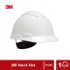 3M Helm Safety Proyek Hard Hat H-701P, White 4-Point Pinlock Suspension
