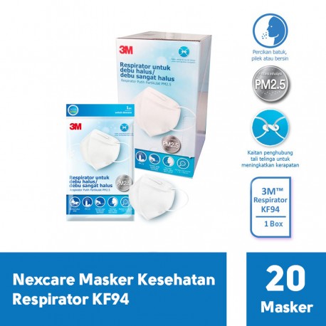 3M Nexcare Earloop Mask (Masker), 3 pieces in a plastic bag