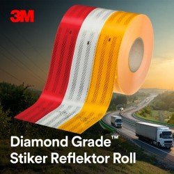 3M Diamond Grade Conspicuity Stiker Reflektor Roll - Putih