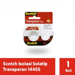 3M Isolasi Solatip Transparan - Scotch 144SS [12.7 mm x 7.62 m]