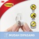 3M Command Clear Mini Hooks with Clear Strips 17006CLR, 6 Hooks with 8 Small Strips per Pack (eceran) - Gantungan Harga Murah