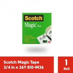 Magic Tape 3/4 in x 36Y 3M Scotch 810 - Harga Isolasi Bening Kecil Paling Murah