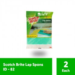 Scotch Brite Lap Spons (eceran) (ID-82) (2 each/pack) - u/ Membersihkan Peralatan Dapur, Meja, Lantai, Merk di Jual Harga Murah
