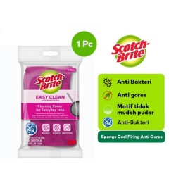 Scotch-Brite 3M Sabut Spons Anti Gores Anti Bakteri / Easy Clean 1-34