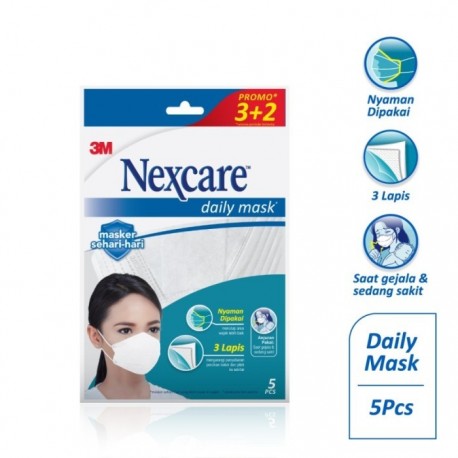 3M Masker Nexcare Daily Fit Mask Putih Rejuvenate - 1 Box (60 Masker)