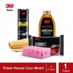 3M Paket Hemat Cuci Mobil (Premium Car Wipe, Smart Sponge, car wash)
