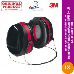 3M H10B Earmuff, Behind the Head, Noise Reduction Rating NRR 29 dB, Color Black/Red, Meets/Exceeds ANSI S3.19-1974