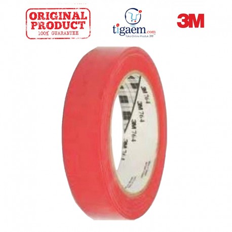3M Vinyl Tape 764 Red, 1 in x 36 yd, tebal: 0.125 mm