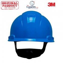 3M Helm Safety Proyek Hard Hat H-703R, Blue Blue 4-Point Ratchet Suspension - 20 EA/Case